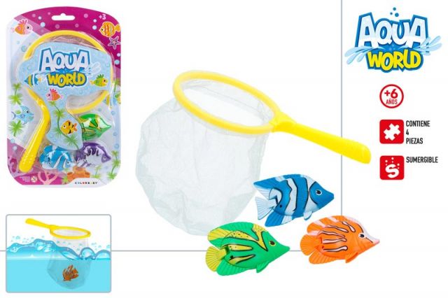 BL JUEGO PESCA PISCINA-AQUA WORLD- +6-COLORES SURT