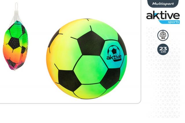 BALON PVC D23 CM -90G -NEON FUTBOL -DESHINCHADO-AK