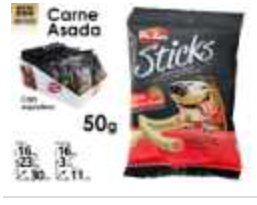 APERITIVO PARA PERROS STICKS CARNE ASADA